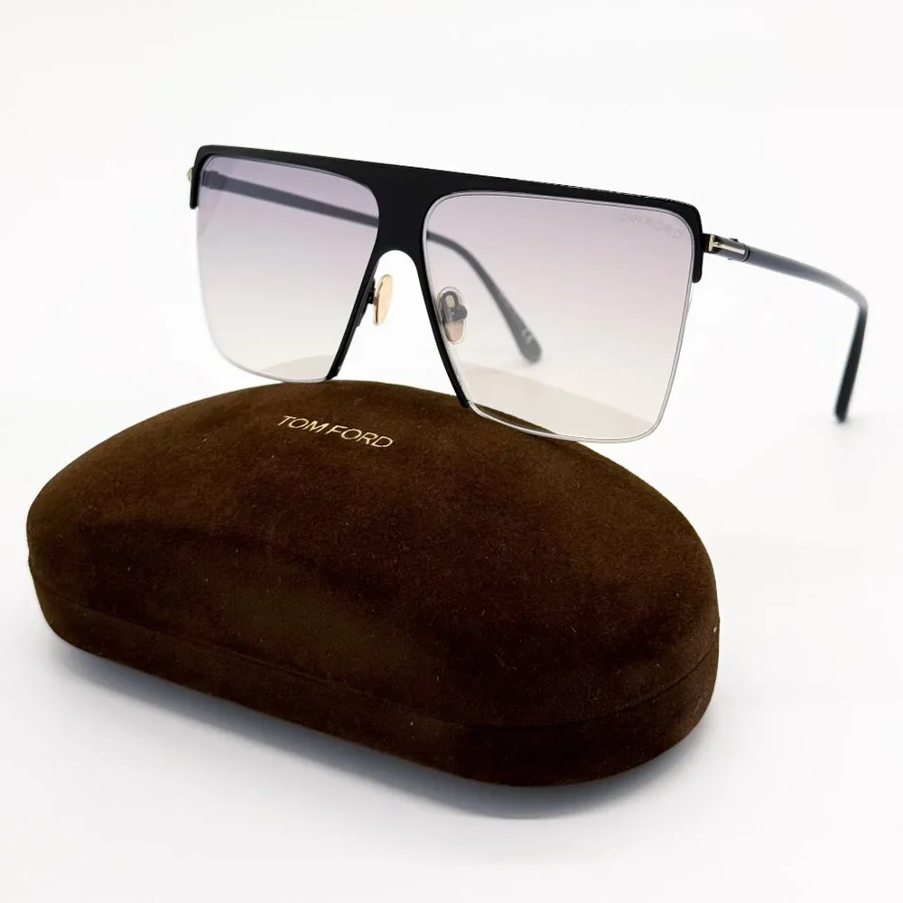 NEW TOM FORD SOFI TF840 01C SUNGLASSES WOMEN SQUARE BLACK FT0840/S